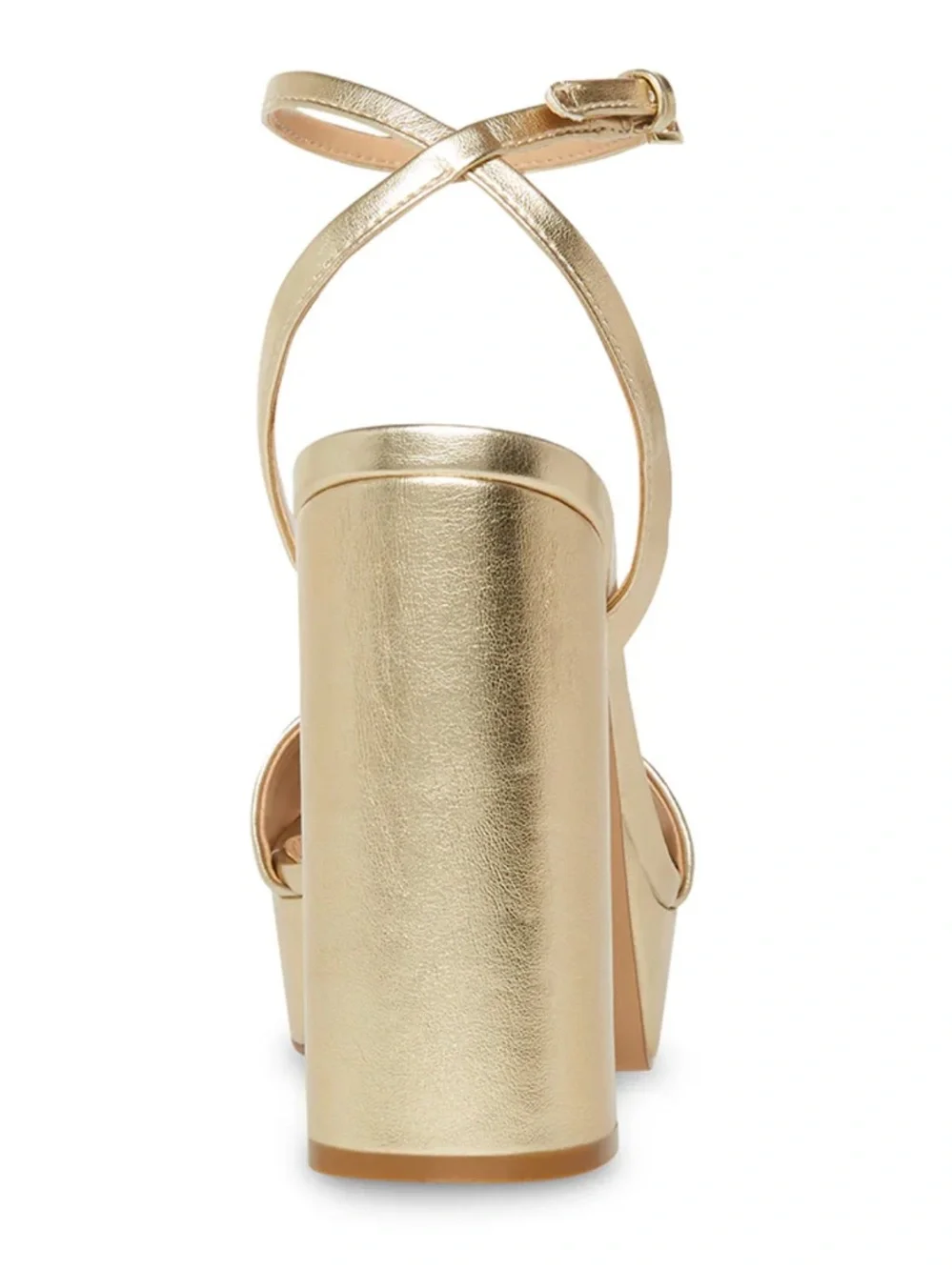 Steve Madden Metallic Gold/Champagne Platform Ankle-Strap Heels Pumps